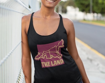 Cleveland Women's Racerback Tank Top: The Land Gym Apparel