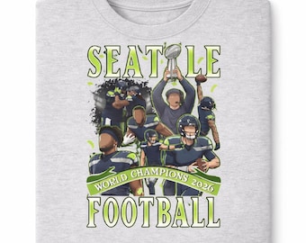 Seattle World Champions 2026 Long Sleeve Football Shirt, Unisex Tee