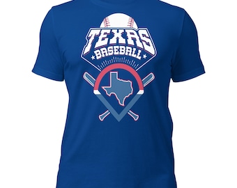 Texas Baseball T-Shirt Vintage Retro Baseball Fan Gift Dallas Sports Apparel