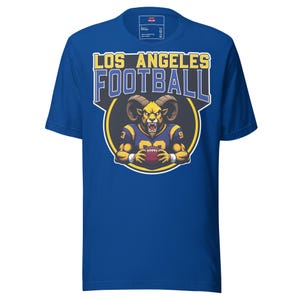 Camiseta de futebol americano de Los Angeles, vintage, retrô, presente para torcedor de futebol, LA Sports Apparel