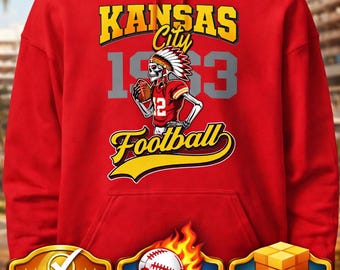 Kansas City Skelett Fotbollströja Vintage: Retro KC Fangåva