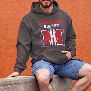 Montreal Hockey Hoodie | Canadians Long Sleeve | Birthday Gift | NHL Fan Gift | MTL Sweater Fan Gift | Sports Apparel Unisex Hoodie