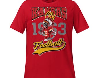 Kansas City voetbalfan cadeau-T-shirt Skeleton Player KC Sports Apparel