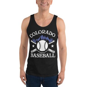 Colorado Baseball Tank Top | Rockies Baseball Fan | MLB Fan Gift | Mile High City Sports Apparel