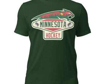 Minnesota Hockey T-Shirt Vintage Fan Gift Twin Cities Sports Apparel