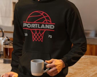 Portland Basketball Hoodie: Vintage RIP City Long Sleeve Sweater