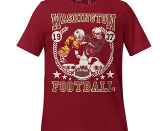 Washington Football T-Shirt Vintage Retro Football Fan Gift DC Sports Apparel