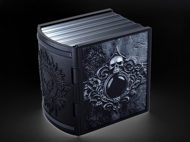 Mox Jet Tome Deck Box * Black Book of Spells * Commander * MTG * EDH * Fits 100+ Cards Foil