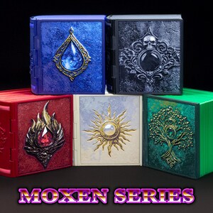 Mox Jet Tome Deck Box * Black Book of Spells * Commander * MTG * EDH * Fits 100+ Cards image 8