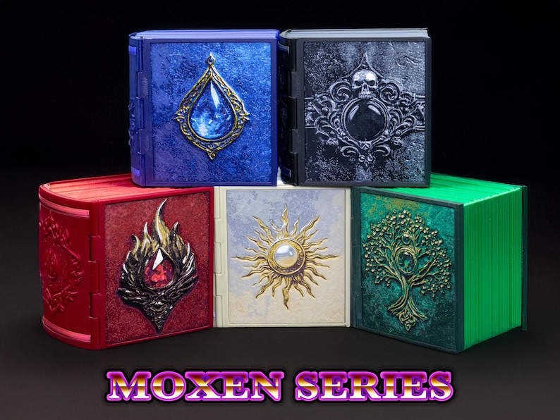 Mox Jet Tome Deck Box * Black Book of Spells * Commander * MTG * EDH * Fits 100+ Cards image 8