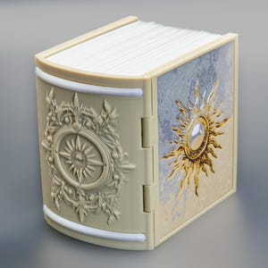 Caja de mazo Mox Pearl Tome * Libro blanco de hechizos * Commander * MTG * EDH * Tiene capacidad para más de 100 cartas
