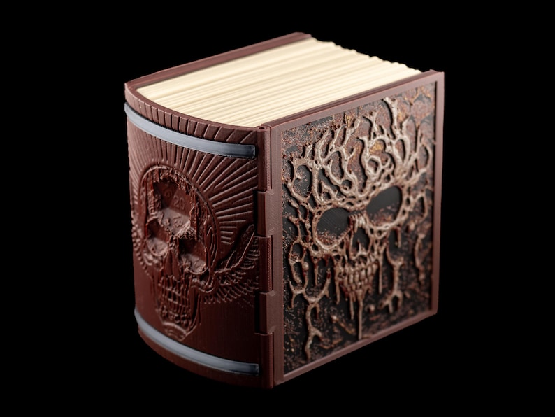 Necronomicon Deck Box * Book of the Dead * Commander * MTG * EDH * Fits 100+ Cards Leatherface Brown