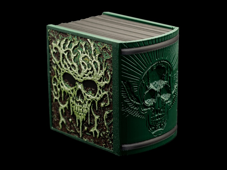 Necronomicon Deck Box * Book of the Dead * Commander * MTG * EDH * Fits 100+ Cards Ghoul-gari Green