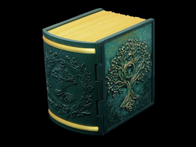 Mox Emerald Tome Deck Box * Green Book of Spells * Commander * MTG ...