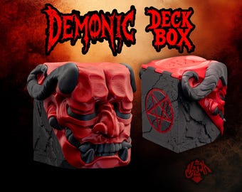 Demon Deck Box * Commander * MTG * EDH * Capacidad para más de 100 cartas