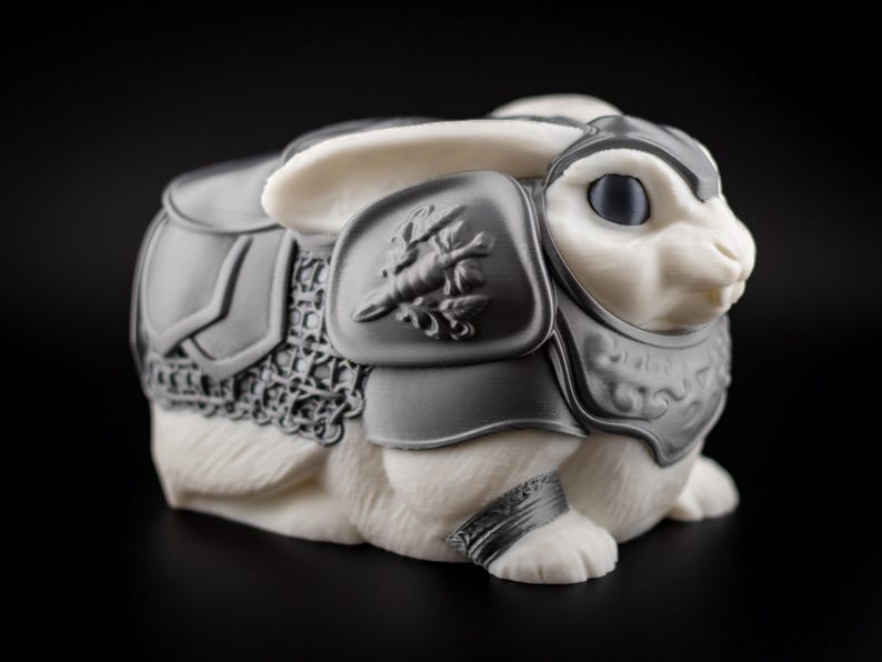 Battle Bunny Commander Deck Box | Armored Rabbit | Holds 100+ Double ...
