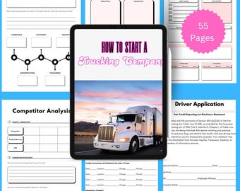 Trucking Company Business startup Kit, How to start your own trucking  Company, CDL Trucking Business, PLR Product