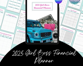 2025 Girl Boss Financial  Planner, Planner, Money Planner, PLR Planner, PLR, 2025 Planner , ebook,