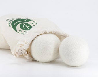 Wool Dryer Balls: 100% New Zealand Wool, Eco-Friendly, 6 Pack