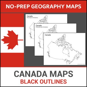 Printable Blank Canada Maps | Provinces and Territories | Label and Identify | Geography Lesson | No Prep Worksheets