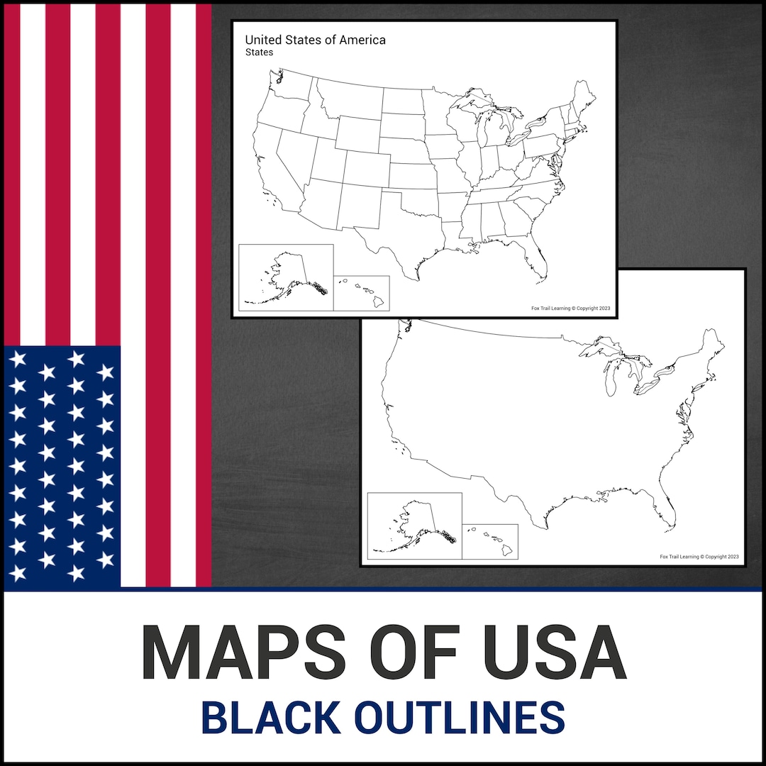 Printable Blank Maps of the USA | States | Label and Identify ...