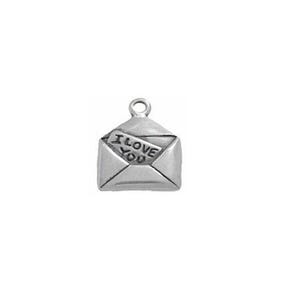 Dije de carta de amor en plata de ley / Dije de sobre "Te amo" / Joyería de amor