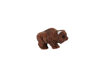 Bison Beads Hand Painted | Wild Life Jewelry | Buffalo Beads, Choice of Color