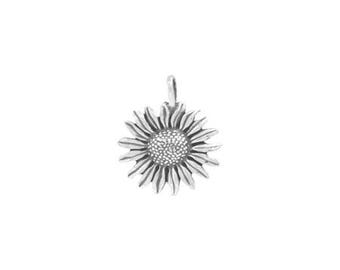 Sunflower Pendant Sterling Silver | Sunflower Charm | Sunflower Jewelry | Made in USA