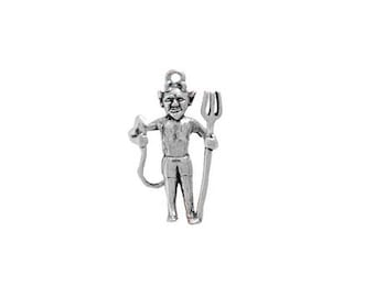 Devil Charm Sterling Silver | Halloween Jewelry | Made in USA