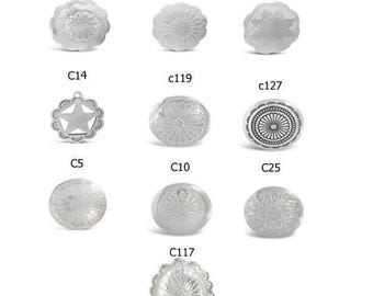 Conchos Sterling Silver | Choice of Design| Craft Supplies | Made in USA