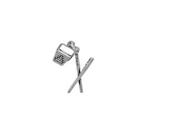 Chinese Takeout Box and Chopsticks Charm Sterling Silver, Chinese Takeout Jewelry, Chinese Food Jewelry