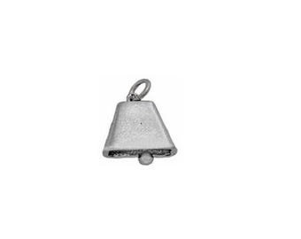 Cowbell Charm Sterling Silver | Made in USA