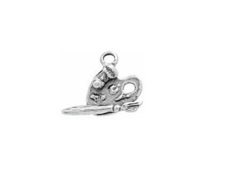 Artist Palette Charm Sterling Silver | Painter Creative | Art Lover Jewelry