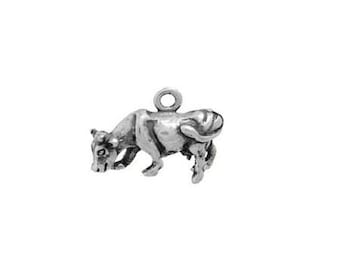 Cow Charm Sterling Silver | Farm Animal Jewelry | Barnyard Jewelry