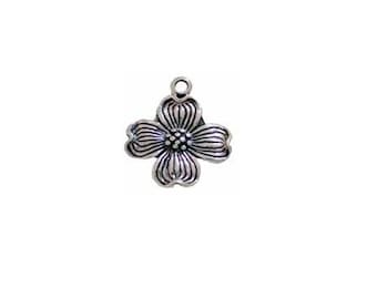 Dogwood Flower Charm Sterling Silver | Made in USA