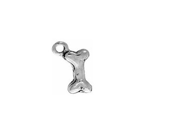 Hundeknochen Charm Sterling Silber | Hergestellt in den USA