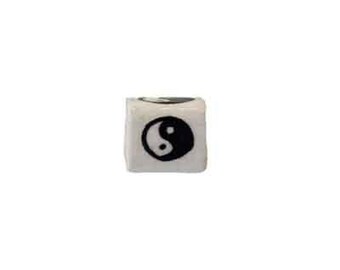 Harmony in Every Bead: Hand Painted Yin Yang Beads (Set of 20) Beads from
