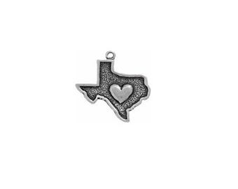 Texas Love Symbol Charm Sterling Silver | Texas State Jewelry