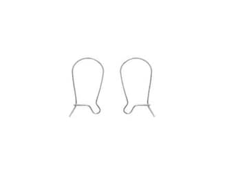 Crochets d'oreilles rénales | Argent sterling | Fournitures pour la fabrication de bijoux | Fabriqué aux États-Unis