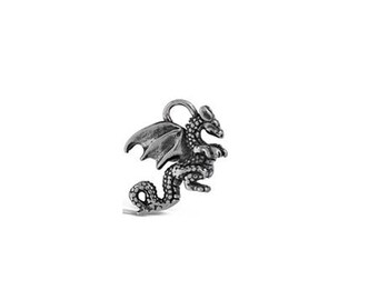 Dragon Charm Sterling Silver | Mythical Charm | Made in USA