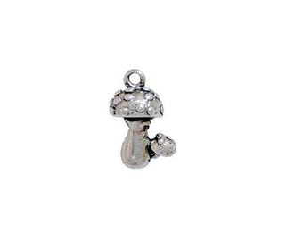 Pilz Charm Sterling Silber | Fee Schmuck | Hergestellt in den USA