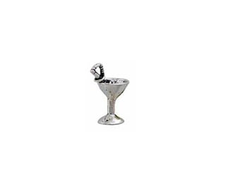 Martini with Olive Charm Sterling Silver | Cocktail Charm | Drink Themed Jewelry