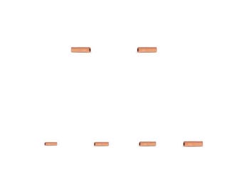 Copper Tube Beads | Solid 1x4mm Spacer Beads | Jewelry Making Supplies