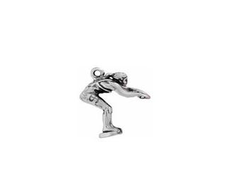 Schwimmer Charm Sterling Silber | Schwimmen Schmuck | Hergestellt in den USA