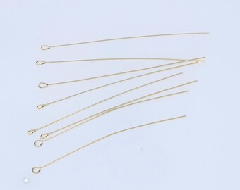 Gold Filled Eye Pins 2" X 22 Gauge for Earring or