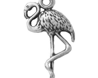 Mini Flamingo Sterling Silver Charm | Animal Jewelry | Made in USA