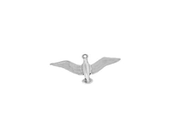 Seagull Charm Sterling Silver | Sea-Bird Jewelry | Made in USA