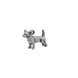 Charme Chihuahua, Prata Esterlina, Charme Chihuahua Miniatura, Joias para Cachorro Chihuahua