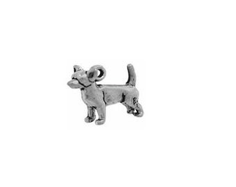 Chihuahua-bedel sterlingzilver | Miniatuurbedel | Gemaakt in de VS