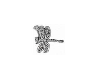 Sterling Silver Dragonfly Charm | 3-D Dragonfly Charm | Dragonfly Jewelry